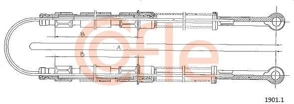 Cięgło, hamulec postojowy COFLE 1901.1 Ograniczona ilość