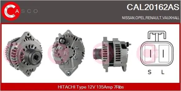Alternator CASCO CAL20162AS Szybka dostawa