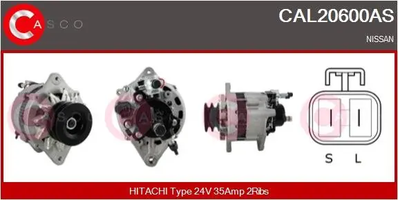 Alternator CASCO CAL20600AS Wysoka jakość