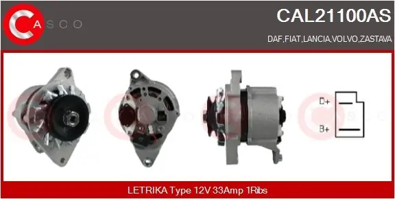 Alternator CASCO CAL21100AS Oferta limitowana