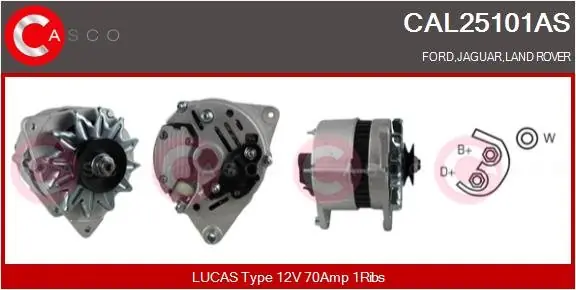 Bezpieczna płatność Alternator CASCO CAL25101AS