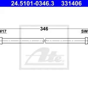 Przewód hamulcowy giętki ATE 24.5101-0346 1294280035 Oferta limitowana