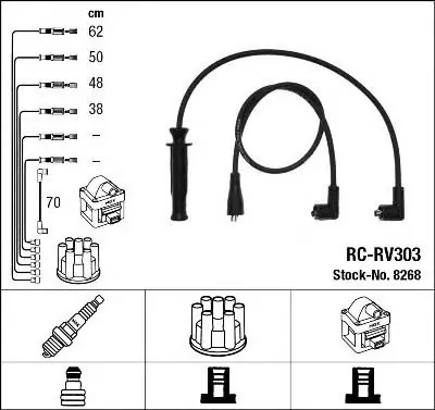 Przewody wysokiego napięcia komplet NGK RC-RV303 RCRV303 Bezpieczne zakupy