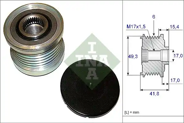 Oferta czasowa Sprzęgło alternatora INA 535019310 5702J3